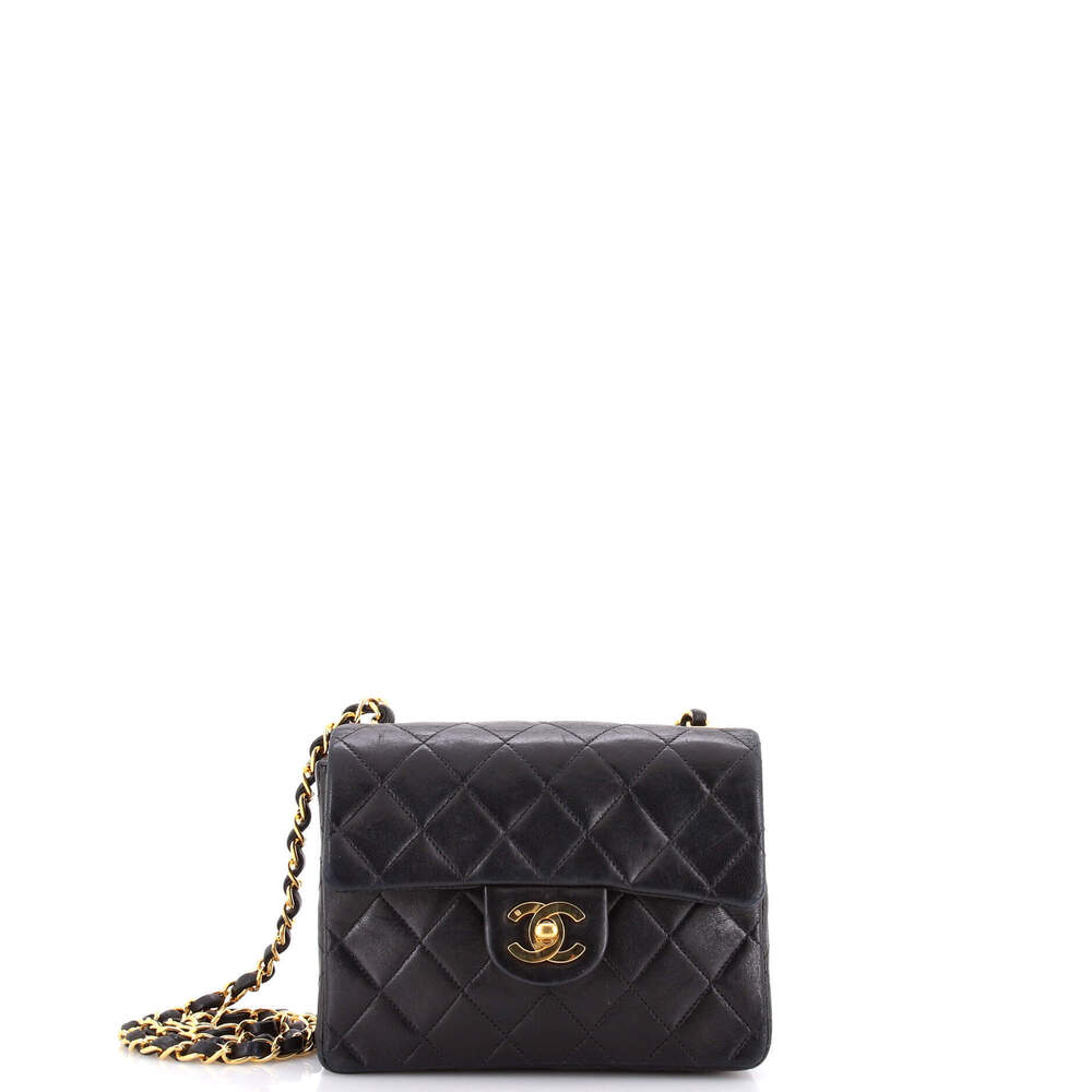 Chanel Mini Vintage Square Classic Single Flap Bag Quilted Lambskin
